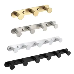 Towel Racks Bathroom Wall Hooks 304 Stainless Steel Brushed Gold Black White Creative Kitchen Storage Coat Towel Clothes Door Holder Hanger 230926