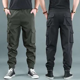 Men Casual Pants Black Joggers Spring Summer Multi Pocket Baggy Sport Trousers Fashion Male Sweatpants Overalls Bottoms Pants