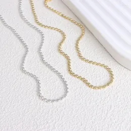 Choker Minar Statement 14K Echtgold versilbert Messing Bohnen Strang Perlen Halskette für Frauen Femme Französisch minimalistischer Schmuck