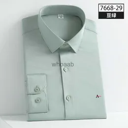 Men's Dress Shirts Nova moda stretch no-ferro camisa anti-rugas clssico slido selfcultivation business casual wear camisas de manga comprida YQ230926