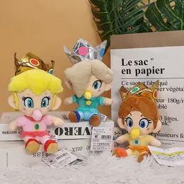 6 بوصة Q Baby Princess Plush Dolls Funny Nipple Baby Rosalina Peach Daisy Kids Plushies محشوة الفتيات الفرات Toy Mari Pacifier Doll.