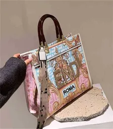 30 OFF 2023 Designer bag Trendy Handbags Trend Hand Graffiti Color Painting Printing trendy1879267