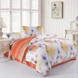 13Mia Sheet Bohemian Bed Linen Set queen size dubbelsäng (uppsättning av 4), bohemisk färgglad stam sängkläder