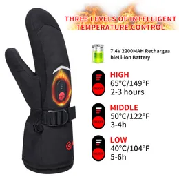 Rękawiczki narciarskie Zbawne ciepło Zimowe rękawiczki podgrzewane ładowane akumulator dla mężczyzn dla mężczyzn Kobiety utrzymują ciepło sporty na świeżym powietrzu 230926