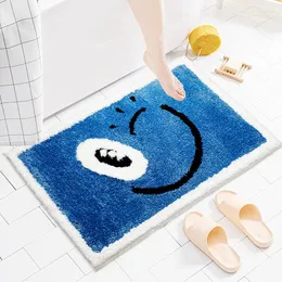 Carpets Fluffy Fiber Bathroom Non-slip Mat Microfiber Flocking Bath Thick Plush Rug Absorbent Foot Doormat