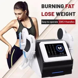 Topprankande EMS RF 2 i 1 Body Slimming Fat Excrescence Borttagning Beauty Salon Vest Mermaid Line Training Muscle Stimulation 4 Handtag Apparat Apparater