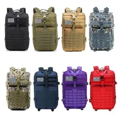 45L Military Tactical Backpack Outdoor Assault Pack Large capacity Training Gym Bag Hiking Camping Travel Rucksack Army 3D Trekking Molle Knapsack