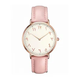 Kobiety zegarki modne ultra cienkie arabskie cyfr kwarcowy zegarki zegarki damskie sukienka zegarek Montre femme zegar prezent246u