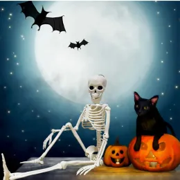 40cm halloween esqueleto humano falso crânio humano ossos festa de halloween casa decorações casa assombrada horror adereços ornamento brinquedos