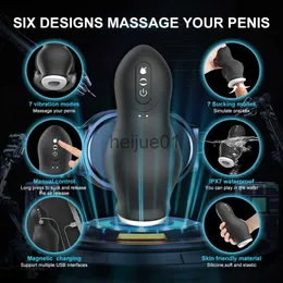 Masturbateurs Automatique Sucer Machine Mâle Oral Vaginal Pénis Vibrateur Sex Toy pour Hommes Masturbation Tasse Fellation Machine Masturbateur pour Hommes x0926 x0927