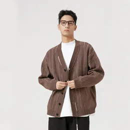 Men's Sweaters Knitted Mens Cardigan High Quality Button Clothes Sweater For Men Winter Fashion Suit Standing Collar Loose Cardigans