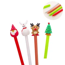 Gel Pens Wholesale Christmas Gift Cartoon Ballpoint Pen Santa Claus Elk Office School Supplies 4 Styles Drop Delivery Business Industr Dhlpk