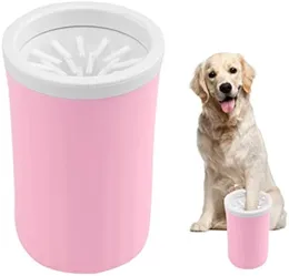 Hund Paw Washer, Dog Foot Cleaner, 2 i 1 Pet Foot Washing Cup, Borst Feet Cleaner för stor hund