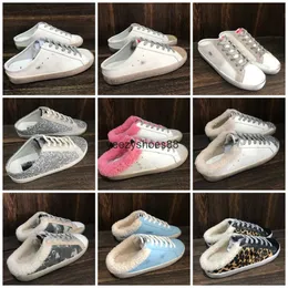 Golden Goosee Italy العلامة التجارية Golden Sneaker Women Summer Slippers أحذية غير رسمية أحذية الصوف الشتوية المصمم كلاسيكيًا