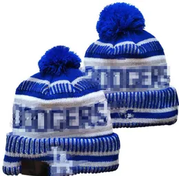 Beanie Dodgers Valuies Północnoamerykańska drużyna baseballowa Patch Patch Winter Wool Sport Sport Hap Caps A0