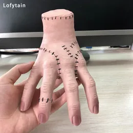 لوازم الحفلات الأخرى لحفلات الحفلات Lofytain Halloween Horror Wednesday Hand of Addams Cosplay Latex تمثال ديكور المنزل الحرف Porm 230925