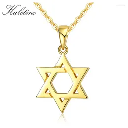 Pendants Jewish Magen Star Of David Sterling 925 Silver Necklace Women Men Israel Judaica Hebrew Jewelry Hanukkah Gold Color