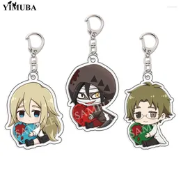 Keychains Cute Angels Of Death Anime Figures Acrylic Keychain Ray Zack Danny Double Sided Key Chain Bag Charm Decoration Collection