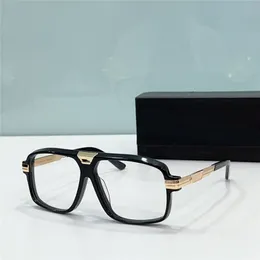 Nya modeoptiska glasögon 6032 Acetat Square Frame Avant-Garde Shape Tyskland Designstil Transparent Glasögon Klar linser glasögon