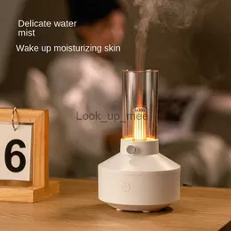 Umidificatori DQ708 Diffusore di aromi retrò leggero Silenzioso LED Filamento di luce Luce notturna 150ml Umidificatore d'aria Lavoro 5-8 ore per la camera da letto di casa YQ230926