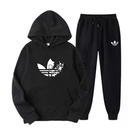 Homens Tracksuits Outono Inverno Mulheres Homens Tracksuit 2 Peças Set Jogging Terno Algodão Pulôver 2YK Hoodies Sweatpants Outfits Moletons Roupas X0926