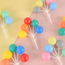 Articoli per feste Palloncini colorati Topper per torta Mini cuore d'amore Palloncino di plastica rotondo Bandiere nuziali Decorazioni di compleanno Dessert Regali adorabili