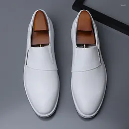 Dress Shoes Pointed Toe Split Leather Men Casual Formal Loafers Business Wedding Oxfords Zapatillas De Hombre Fashion