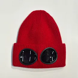 Glasögon lins hatt designer två mössor män stickade hattar skalle konstnär kepsar utomhus kvinnor uniesex vinter beanie bonnett s hög kvalitet