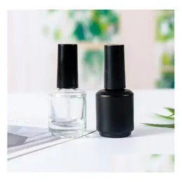 Packing Bottles Wholesale 15Ml Frost Black Empty Nail Polish Vials Containers Sample With Brush Cap Sn4373 Drop Delivery Office School Dhoyj