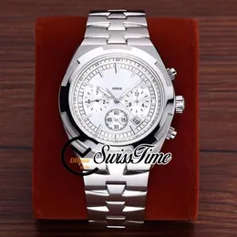 NY OVERSEAS 5500V 110A-B075 VIT DIAL A2813 Automatisk herrklocka SS Steel Armband STVC No Chronograph STVC Watches Swiss2734