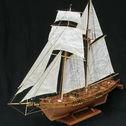 ألعاب السلاح 1 مجموعة 1 100 Halcon Wooden Sailing Boat Model DIY Kit Classics Attique Model Model Assembly لبناء هدية الديكور 230925