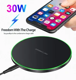 30W Wireless Charger Pad for iPhone 14 13 12 11 Pro Max Induction Fast Wireless Charging Station for Samsung Xiaomi Qi Chargers4127803