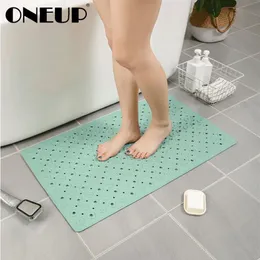 Oneup Anti Slip Bath Mats på golvet Drainerbara badrumsmattor PVC Mjuka badmattor med Suction Cup Home Badrumstillbehör275E