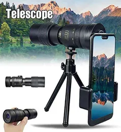 4K 10300X40mm Super Telepo Zoom Monocular Telescope Portable for Beach Travel Supports Smartphone To Take Pictures Z T200821293M7526828