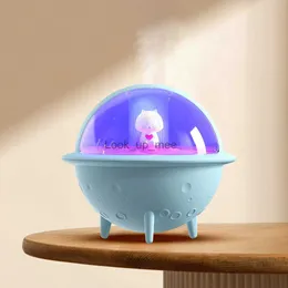 Humidifiers Desktop Humidifier 350ML Cool Mist Maker Ultra Quiet Electric Humidifiers Waterless Auto-Off with Colorful Light for Home Office YQ230927