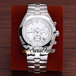 New Overseas 5500V 110A-B075 quadrante bianco A2813 orologio automatico da uomo SS bracciale in acciaio STVC senza cronografo orologi STVC Swiss204z