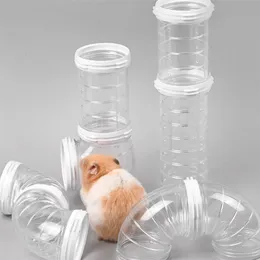 Other Pet Supplies Hamster Transparent Runway Toy Set Pigs Hedgehog Tunnel Playing Tools Solid Color for Small Animal Accessories 230925