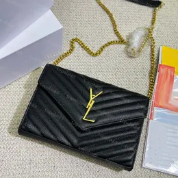 Womens Luxury Chain Shoulder Bags Caviar Cowhide Envelope Bags Woc Design Lady Luxury Clutch Bags Fashion Designer Wallets Crossbody Y Purse