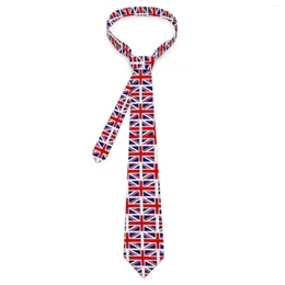 Bow Ties Erkekler Tie UK Flags Becret Boyun İngiliz Birliği Vintage Serin Yaka Grafik Cosplay Partisi Mükemmel Kaliteli Kravat Aksesuarları