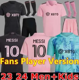 23 24 Футбольные майки Inter MiamiS MessiS CF Matuidi CAMPANA YEDLIN BECKHAM HIGUAIN Player Fans Version Мужская футбольная рубашка Детские специальные комплекты