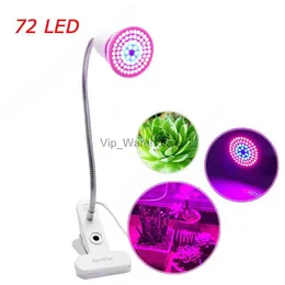 Grow Lights 72 LED Grow Light Lamp E27 LED 플랜트 성장하는 전구 5W 데스크 클립 홀더 실내 온실 Hydroponic Flower Veg V27 YQ230926