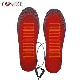 Sko delar tillbehör insulor uppvärmd USB elektrisk fotuppvärmning pad fötter varmare matta vinter utomhus sportvärme varm 230925