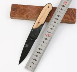 Benchmade DA44 survival Coltello pieghevole tascabile Manico in legno Finitura in titanio Coltelli tattici con lama Coltelli tascabili EDC X49 X50 di BM424400667