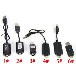 Caricatore USB da 6 stili Ego 510 Thread Mod Evod Cavo USB sottile per caricabatterie per batterie di preriscaldamento senza bottone