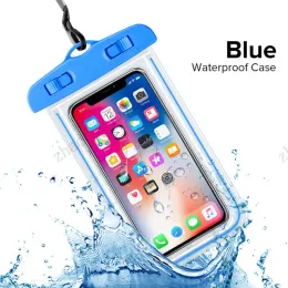 Noctilucent Waterproof Bag Cases PVC Protective Mobile Phone Pouch Case Diving Swimming Sports for iPhone 12 Mini 11 Pro Max X Xs XR ZZ