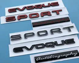 Spor Evoque Letters Emblem Bar Land Range Rover SV Otobiyografi Ultimate Edition Bar Rozeti Araba Stil Groşul