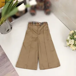 Projektantka Khaki dla dziewczynki i chłopca Rozmiar 100-160 cm Dziecko Szerokie nogi spodnie mody dzieci spodnie SEP25