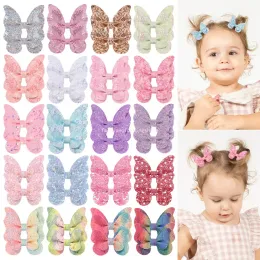 Sequin Butterfly Hair Accessory Hairpins Girls Spring Summer Colorful Kawaii Butterfly Kids Hairpins Fashion Accessories