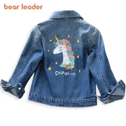 Jaquetas Urso Líder Meninas Denim Casacos Marca Primavera Crianças Jaquetas Roupas Casaco Dos Desenhos Animados Bordado Crianças Roupas para 3 8Y 230925