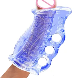 Masturbators Male Masturbator Openended Glans Trainer Penis Sleeve Ejakulationsfördröjning Simulering Blowjob Cock Massager Sex Toy for Men 230925